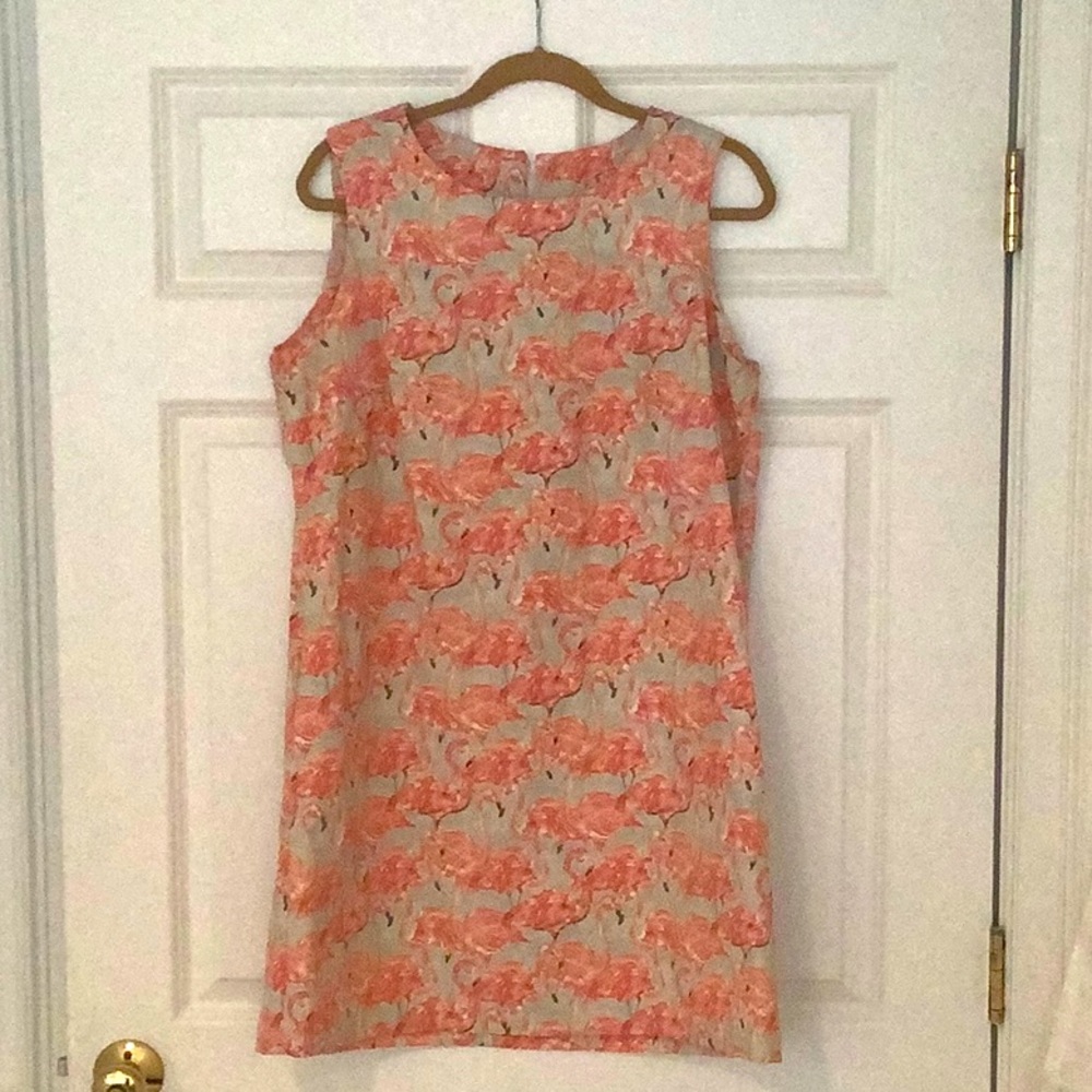 Never worn love Lilly flamingo denim dress